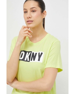 Dkny t-shirt damski kolor zielony
