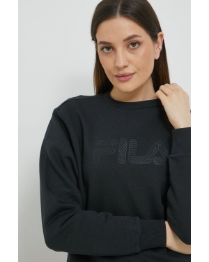 Fila bluza damska kolor czarny z aplikacją