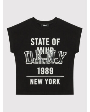 DKNY T-Shirt D35S01 S Czarny Relaxed Fit