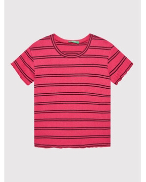United Colors Of Benetton T-Shirt 3HFUC102U Różowy Regular Fit