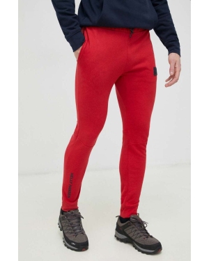 Helly Hansen spodnie dresowe kolor czerwony gładkie