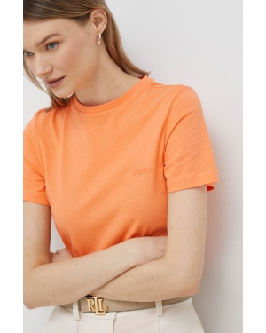 Joop! t-shirt bawełniany kolor pomarańczowy