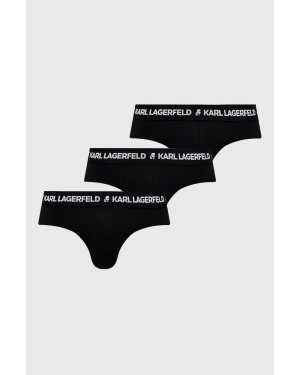 Karl Lagerfeld Slipy (3-pack) 211M2103 męskie kolor czarny