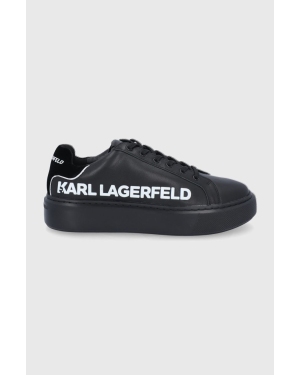 Karl Lagerfeld Buty skórzane KL62210.Black.Lthr.Mon kolor czarny na platformie