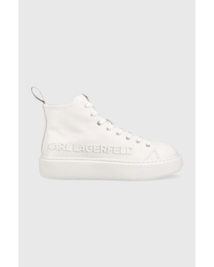 Karl Lagerfeld sneakersy skórzane MAXI KUP KL62255A kolor biały