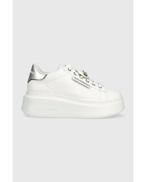 Karl Lagerfeld sneakersy skórzane ANAKAPRI KL63576K kolor biały