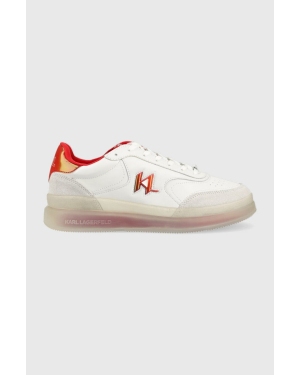 Karl Lagerfeld sneakersy skórzane BRINK KL53426 kolor biały