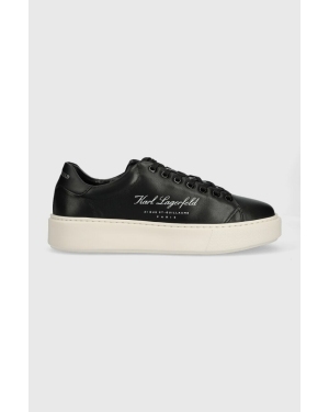 Karl Lagerfeld sneakersy skórzane MAXI KUP kolor czarny KL52223