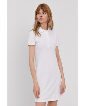 Lacoste Sukienka EF5473 kolor biały mini prosta EF5473-001
