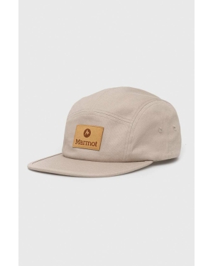 Marmot czapka z daszkiem Penngrove kolor beżowy z aplikacją