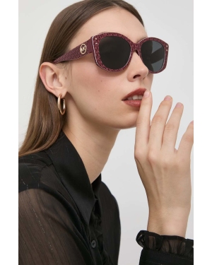 Michael Kors okulary przeciwsłoneczne damskie kolor bordowy