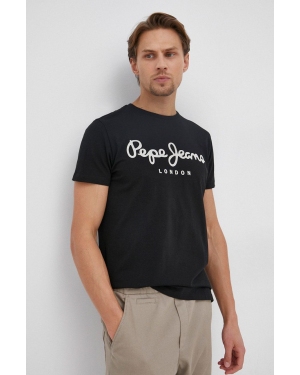 Pepe Jeans T-shirt Original męski kolor czarny z nadrukiem