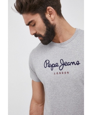 Pepe Jeans T-shirt bawełniany Eggo kolor szary melanżowy