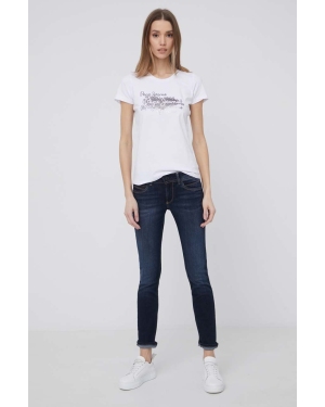 Pepe Jeans t-shirt ANNA damski kolor biały