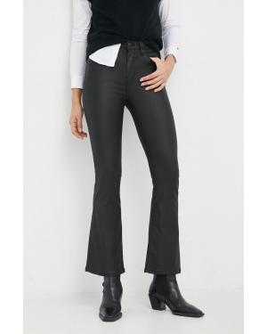Pepe Jeans spodnie Dion Flare damskie kolor czarny dzwony high waist