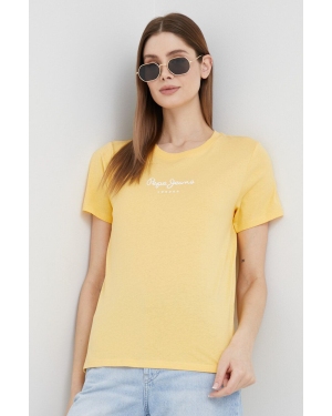 Pepe Jeans t-shirt bawełniany Wendy kolor żółty