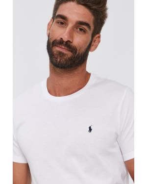 Polo Ralph Lauren T-shirt bawełniany 714844756004 kolor biały gładki