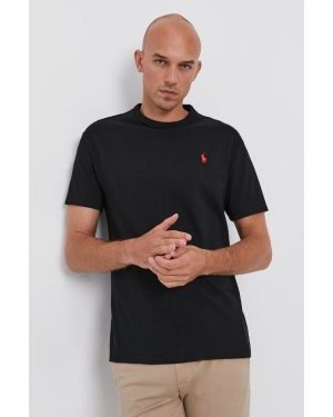 Polo Ralph Lauren T-shirt 710811284001 męski kolor czarny gładki