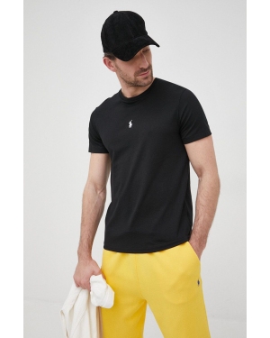 Polo Ralph Lauren t-shirt bawełniany 710839046001 kolor czarny gładki