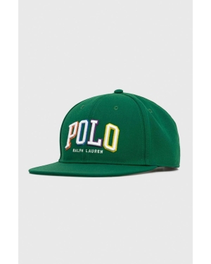 Polo Ralph Lauren czapka z daszkiem kolor zielony z aplikacją