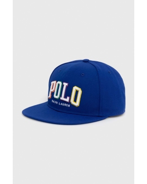 Polo Ralph Lauren czapka z daszkiem kolor granatowy z aplikacją
