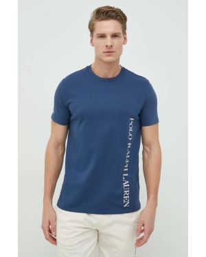 Polo Ralph Lauren t-shirt piżamowy kolor granatowy z nadrukiem
