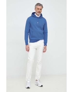 Polo Ralph Lauren bluza męska kolor niebieski z kapturem gładka