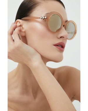 Swarovski okulary przeciwsłoneczne damskie kolor srebrny