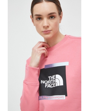 The North Face bluza damska kolor różowy z nadrukiem