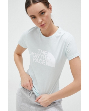 The North Face t-shirt bawełniany kolor turkusowy