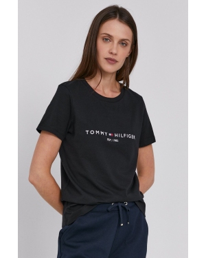 Tommy Hilfiger t-shirt bawełniany kolor czarny