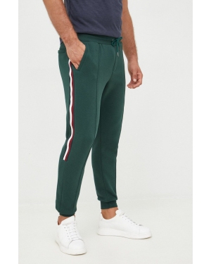 Tommy Hilfiger spodnie dresowe męskie kolor zielony z aplikacją