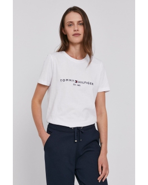 Tommy Hilfiger T-shirt bawełniany kolor biały