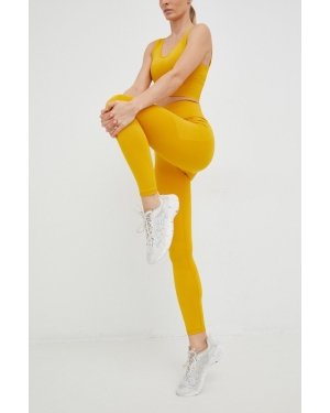 Tommy Hilfiger legginsy damskie kolor żółty gładkie