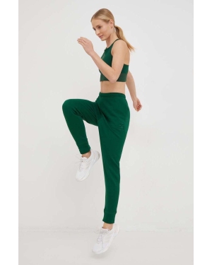 Tommy Hilfiger spodnie dresowe damskie kolor zielony gładkie