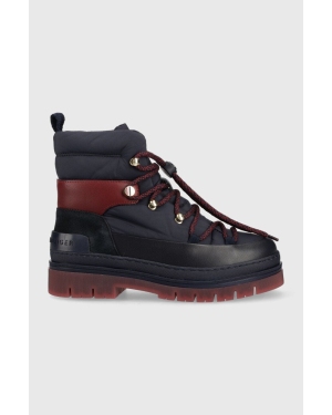 Tommy Hilfiger śniegowce Laced Outdoor Boot kolor granatowy