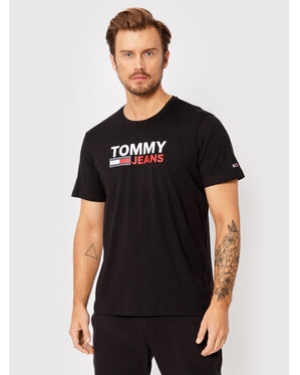 Tommy Jeans T-Shirt Corp Logo DM0DM15379 Czarny Regular Fit