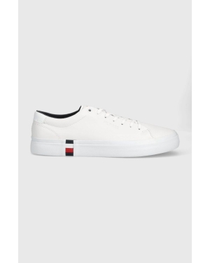 Tommy Hilfiger sneakersy skórzane FM0FM04351 MODERN VULC CORPORATE LEATHER kolor biały