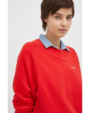 Tommy Hilfiger bluza damska kolor czerwony z nadrukiem