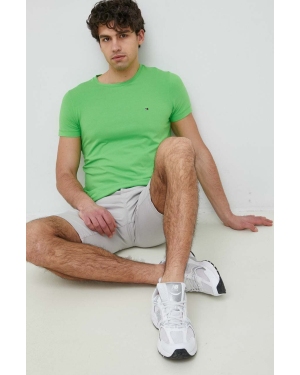 Tommy Hilfiger t-shirt męski kolor zielony wzorzysty
