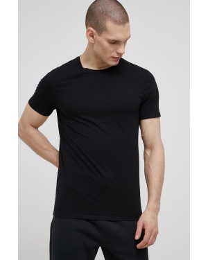 United Colors of Benetton t-shirt piżamowy bawełniany kolor czarny gładka