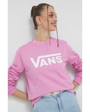 Vans bluza bawełniana damska kolor fioletowy z nadrukiem