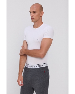 Armani Exchange t-shirt 2-pack męski kolor biały gładki