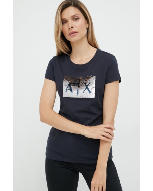 Armani Exchange t-shirt bawełniany 8NYTDL.YJ73Z kolor granatowy