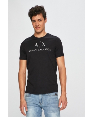 Armani Exchange t-shirt męski kolor czarny