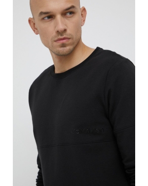 Calvin Klein Underwear Bluza piżamowa męska kolor czarny gładka