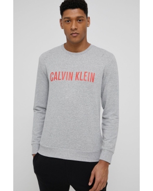 Calvin Klein Underwear Longsleeve piżamowy kolor szary gładka