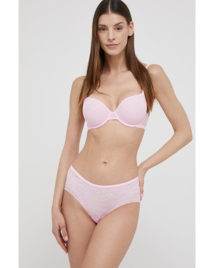 Calvin Klein Underwear Figi kolor różowy z koronki
