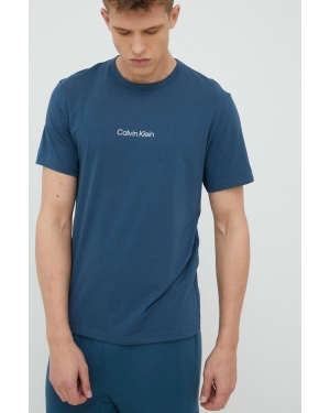 Calvin Klein Underwear t-shirt piżamowy kolor turkusowy z nadrukiem