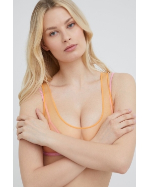 Calvin Klein Underwear biustonosz kolor pomarańczowy transparentny wzorzysty
